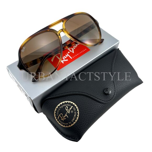 NEW Ray-Ban Sunglasses CATS 5000 RB4125 710/51 Classic Light Havana Brown Lens - Picture 1 of 8
